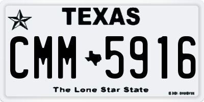 TX license plate CMM5916