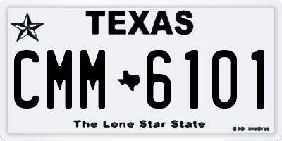 TX license plate CMM6101
