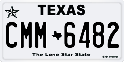 TX license plate CMM6482