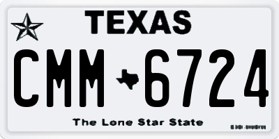 TX license plate CMM6724