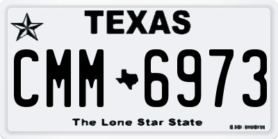 TX license plate CMM6973