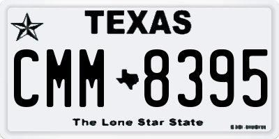 TX license plate CMM8395