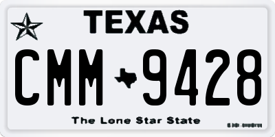 TX license plate CMM9428