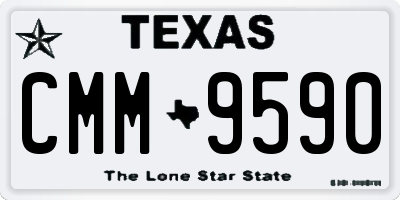 TX license plate CMM9590