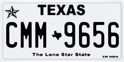 TX license plate CMM9656