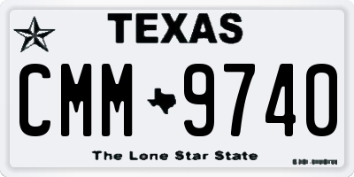 TX license plate CMM9740