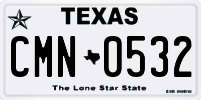 TX license plate CMN0532