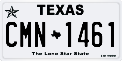 TX license plate CMN1461