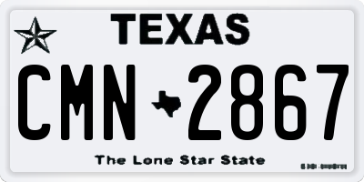 TX license plate CMN2867
