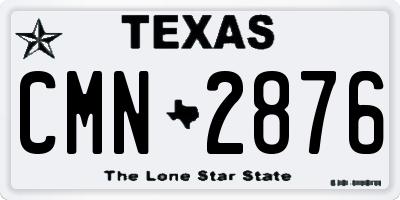 TX license plate CMN2876