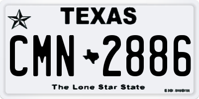 TX license plate CMN2886