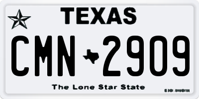 TX license plate CMN2909