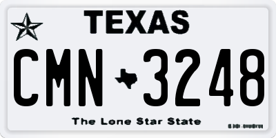 TX license plate CMN3248