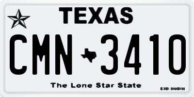 TX license plate CMN3410
