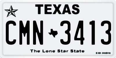 TX license plate CMN3413
