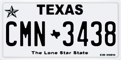TX license plate CMN3438