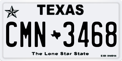 TX license plate CMN3468