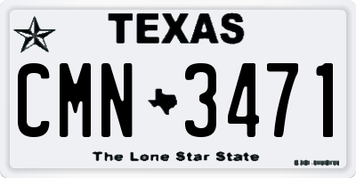 TX license plate CMN3471