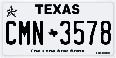 TX license plate CMN3578