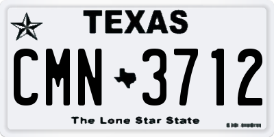 TX license plate CMN3712