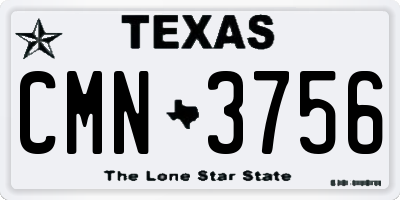 TX license plate CMN3756