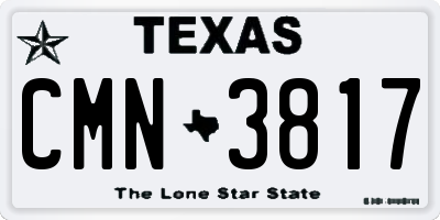 TX license plate CMN3817