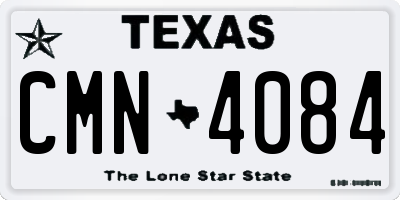 TX license plate CMN4084
