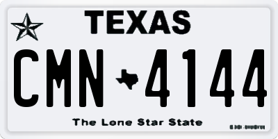 TX license plate CMN4144