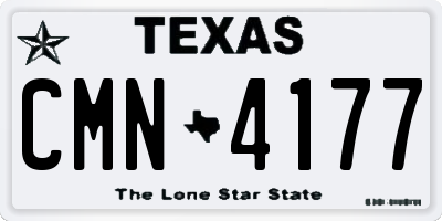 TX license plate CMN4177