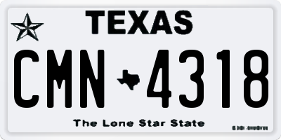TX license plate CMN4318