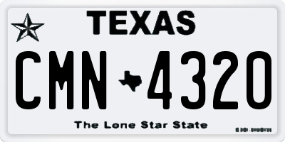 TX license plate CMN4320