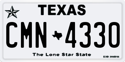 TX license plate CMN4330
