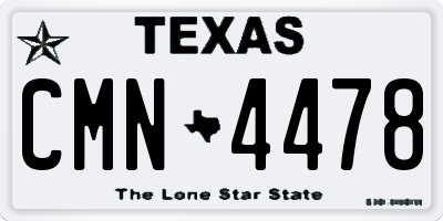 TX license plate CMN4478