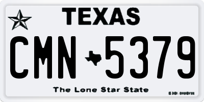 TX license plate CMN5379