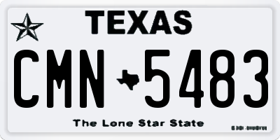 TX license plate CMN5483