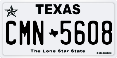 TX license plate CMN5608