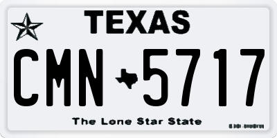 TX license plate CMN5717