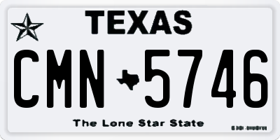 TX license plate CMN5746