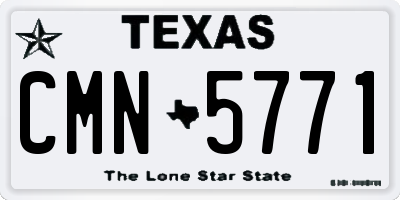 TX license plate CMN5771