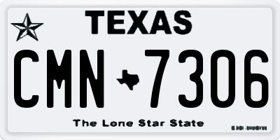 TX license plate CMN7306