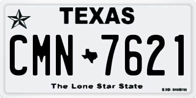 TX license plate CMN7621