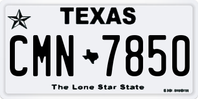 TX license plate CMN7850