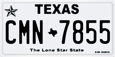 TX license plate CMN7855