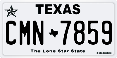 TX license plate CMN7859