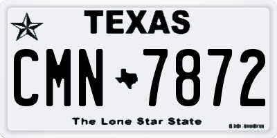 TX license plate CMN7872