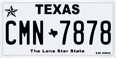 TX license plate CMN7878