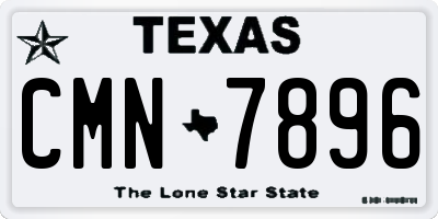 TX license plate CMN7896