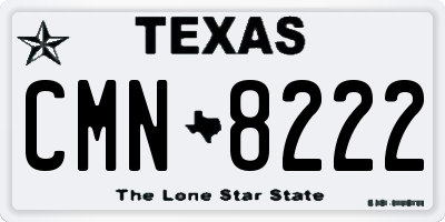 TX license plate CMN8222