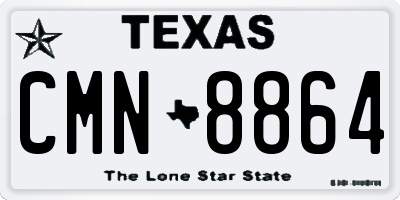 TX license plate CMN8864