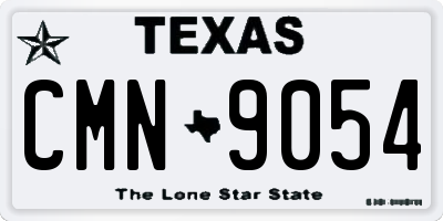 TX license plate CMN9054
